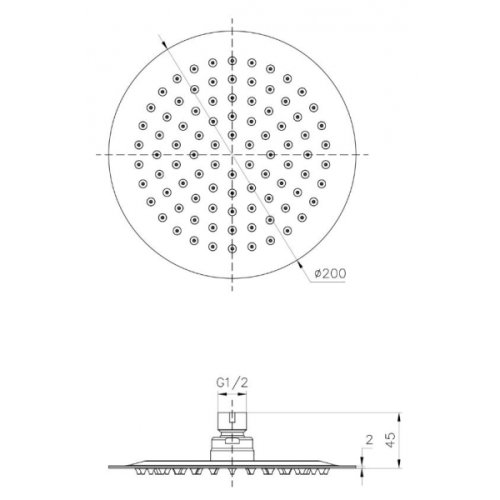 Верхний душ Imprese S200SS2