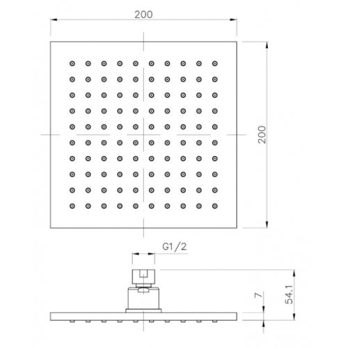 Верхний душ Imprese SQ200B