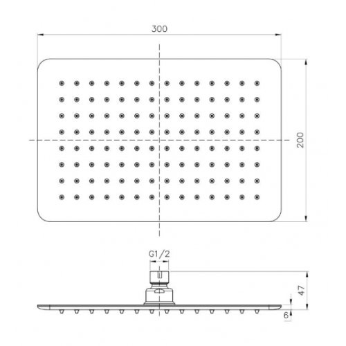 Верхний душ Imprese SQ300200SS6