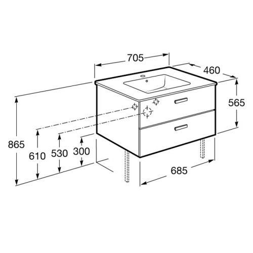 Тумба з умивальником Roca Victoria Basic A855853422