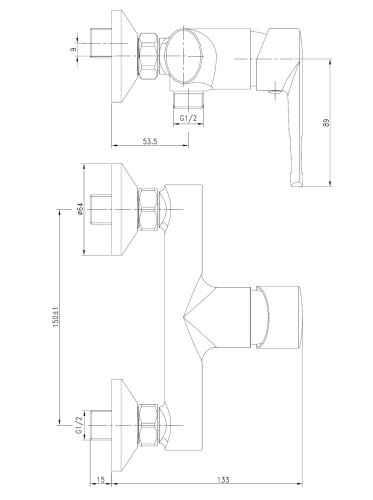 Смеситель для душа Volle Benita 15173100