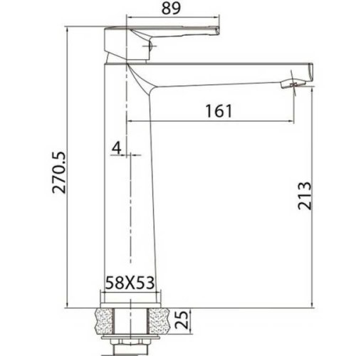 Змішувач для умивальника Volle Benita 15171200