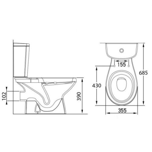 Напольный унитаз с крышкой Volle Maro 13-52-334
