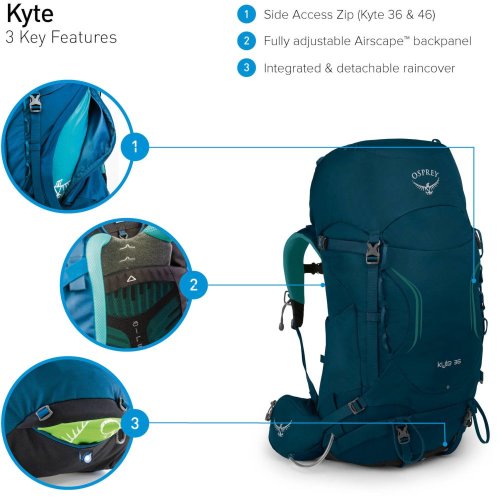 Рюкзак Osprey Kyte 36 Siren Grey WS/WM