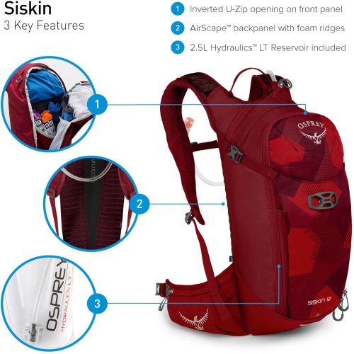 Рюкзак Osprey Siskin 12 Molten Red