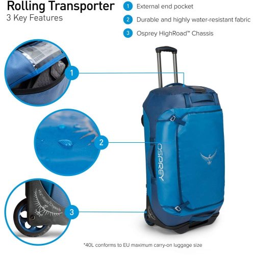 Сумка на колесах Osprey Rolling Transporter 120 Kingfisher Blue