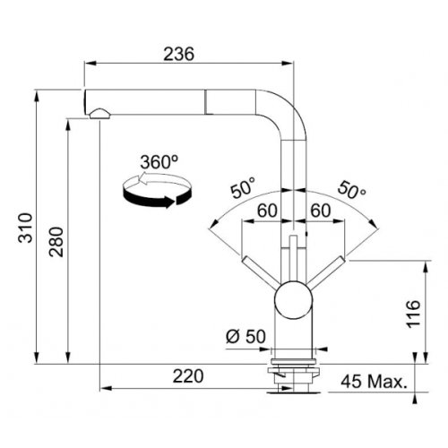 Змішувач для кухні Franke Active Plus Doc Ваніль (115.0373.832)