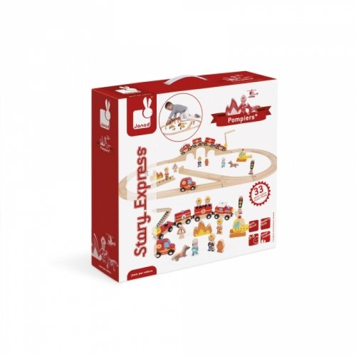 Игровой набор с треком Janod Пожарная команда (J08539)