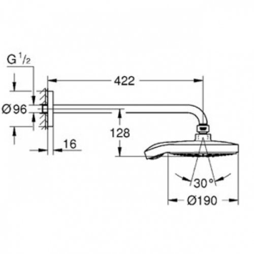 Верхний душ Grohe Power&Soul Cosmopolitan 190 26172LS0