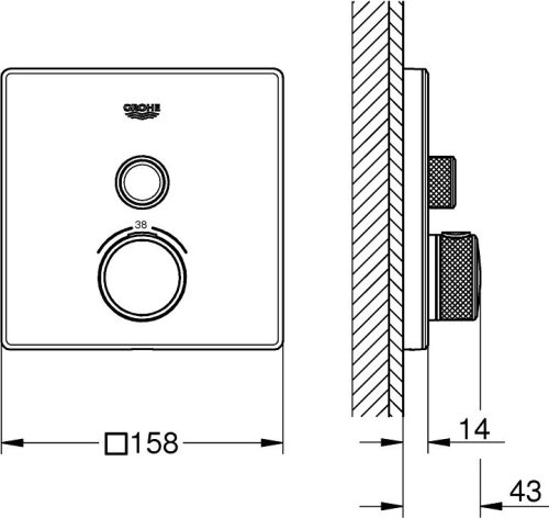Змішувач прихованого монтажу Grohe Grohtherm SmartControl 29153LS0