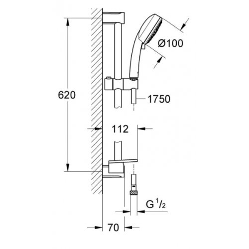 Душовий набір Grohe New Tempesta Cosmopolitan 100 27929002