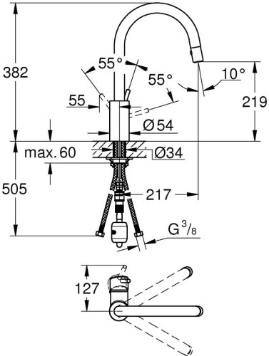 Смеситель для кухни Grohe Concetto 31483001