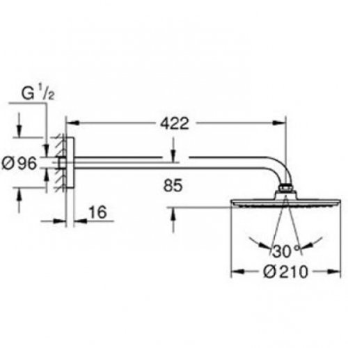 Верхній душ Grohe Rainshower Cosmopolitan 26171000