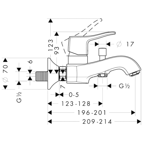 Змішувач Hansgrohe Metris Classic 31478000