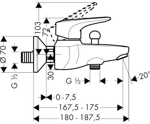 Смеситель Hansgrohe Metropol E 14470000