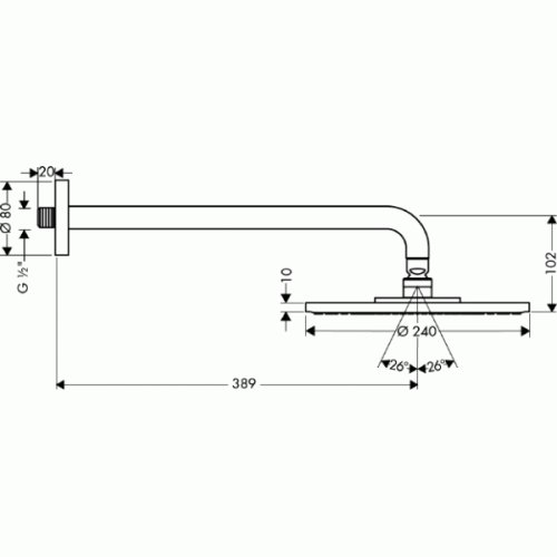 Верхній душ Hansgrohe Raindance Air 27474000