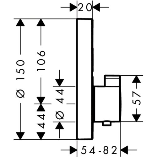 Змішувач прихованого монтажу Hansgrohe Shower Select S 15743000