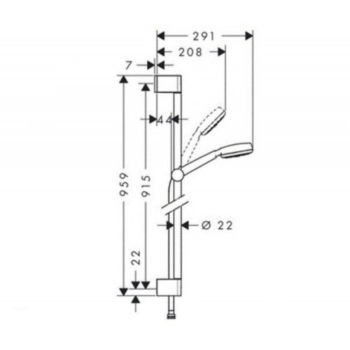 Душевой набор Hansgrohe Crometta 100 26658400