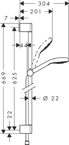 Душевой набор Hansgrohe Croma Select E 26584400