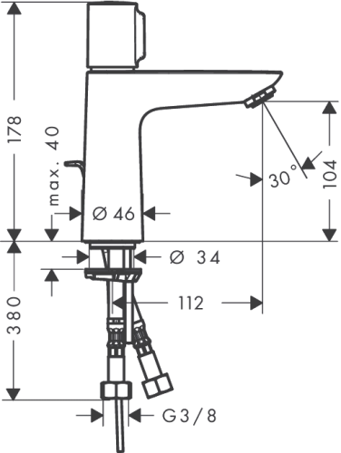 Смеситель для умывальника Hansgrohe Talis Select E 71750000