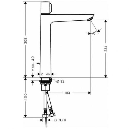 Смеситель для умывальника Hansgrohe Talis Select E 71752000