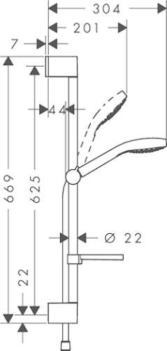 Душевой набор Hansgrohe Croma Select E Vario 26586400