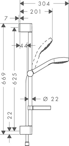 Душевой набор Hansgrohe Croma Select S Vario 26566400