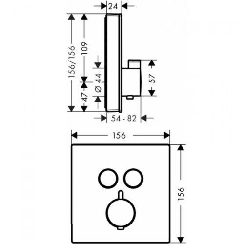 Змішувач прихованого монтажу Hansgrohe ShowerSelect 15738600
