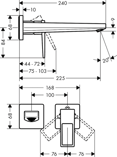 Смеситель скрытого монтажа Hansgrohe Metropol 74526000