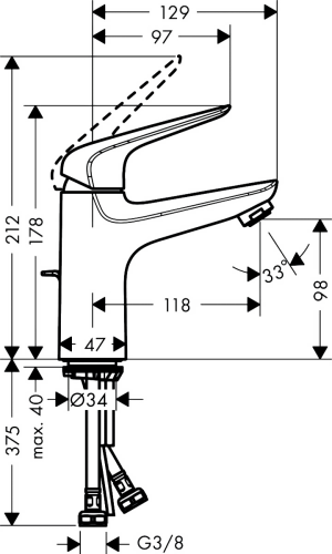 Смеситель для умывальника Hansgrohe Novus 71030000