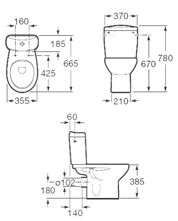 Напольный унитаз с крышкой Roca Victoria A34940200V