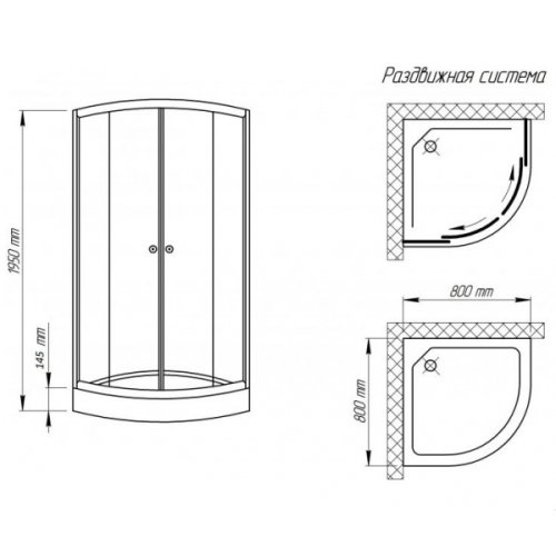 Душова кабіна Q-tap SC8080.1 CRM (QTSC80801CRM)