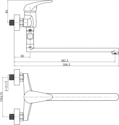 Смеситель для ванной Q-tap Eventi CRM 005 (QTEVECRM005)
