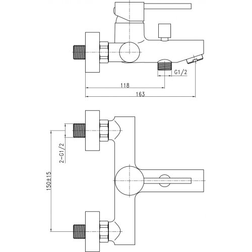 Смеситель для ванной Q-tap Spring CRM 006 (QTSPRCRM006)