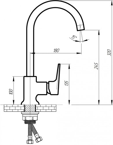 Смеситель для кухни Q-tap Polaris WHI 007F (QTPOLWHI007F)