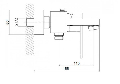 Змішувач для ванни Q-tap Form CRM 006 (QTFORMCRM006)