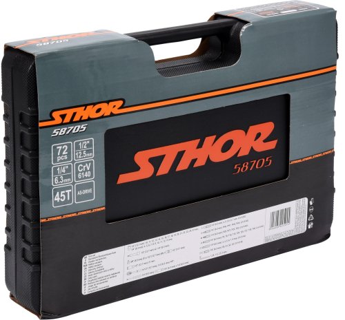 Набор инструментов STHOR 58705 (72 предмета)