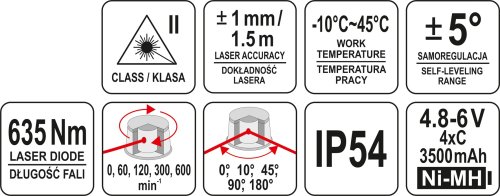 Ротаційний лазерний нівелір YATO YT-30430