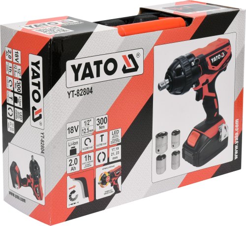 Гайковерт ударный аккумуляторный YATO YT-82804