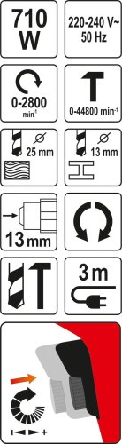 Дрель ударная YATO YT-82034