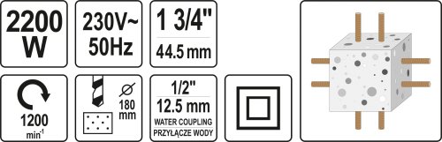 Дрель алмазного сверления YATO YT-81980