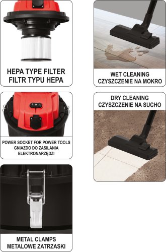 Строительный пылесос YATO YT-85700