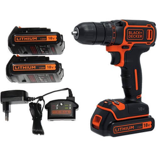 Дрель шуруповерт аккумуляторная Black&Decker BDCDD186KB