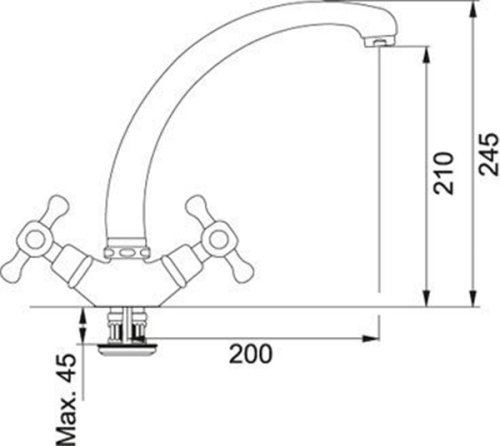 Смеситель для кухни Franke Ambra хром 115.0027.877