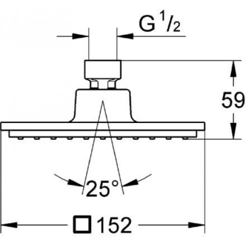 Верхний душ Grohe Euphoria Cube 27705000