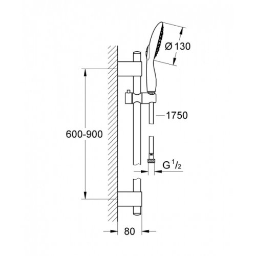 Душевой набор Grohe Power&Soul 27738000