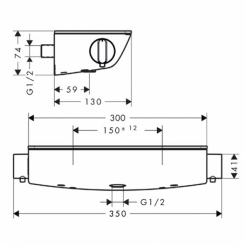 Смеситель для душа Hansgrohe Ecostat Select 13161400