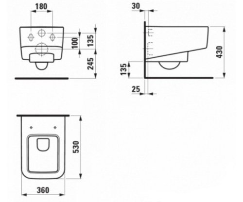 Подвесной унитаз Laufen Pro S H8209610000001