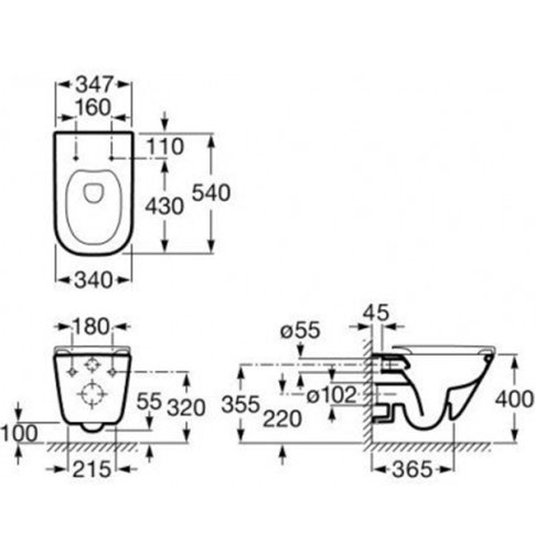 Набор инсталляция Rapid SL с унитазом Roca Gap Rimless A34H47C000+38772001+37131000