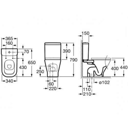 Унитаз Roca Gap A342478000